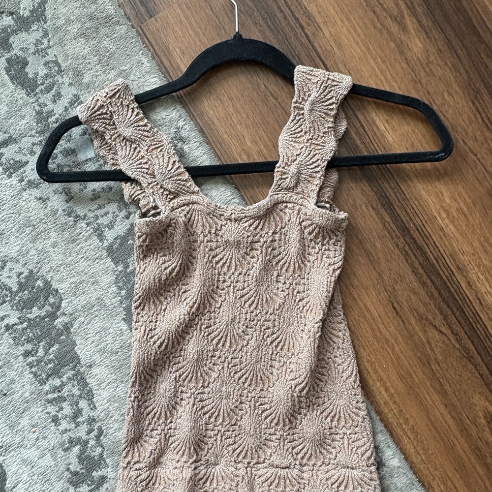 FP Movement by Free People Textured Crop Top in Tan